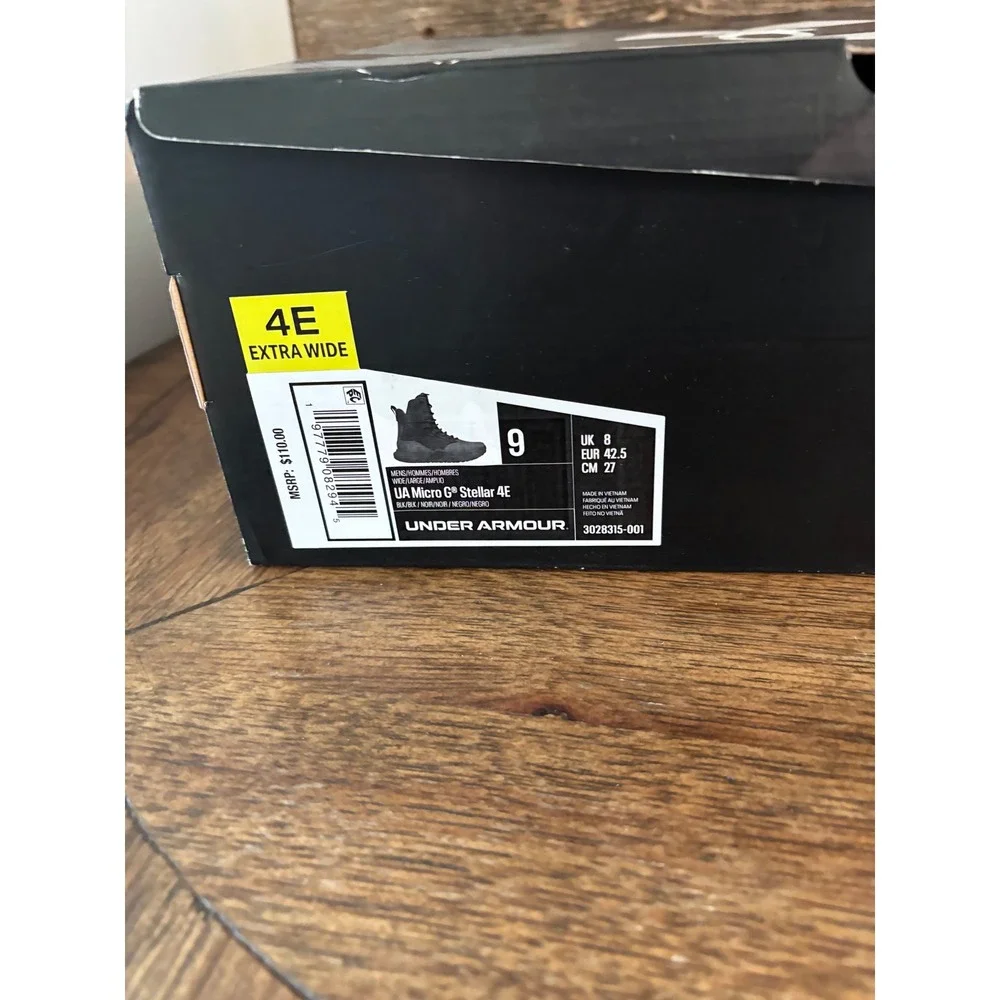 Under Armour Micro G Stellar G2 Tactical Boots Black Mens 9 4E Extra Wide 302831